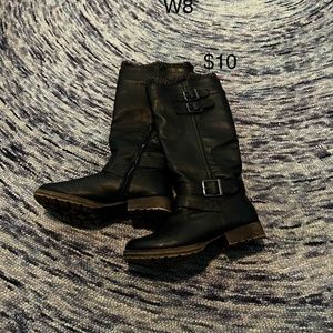 Black Boots, size 8W